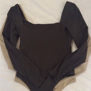 Aritzia Contour Set of 3 Bodysuits Size M